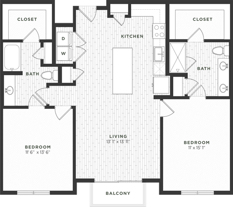 Two Bedroom Floorplan